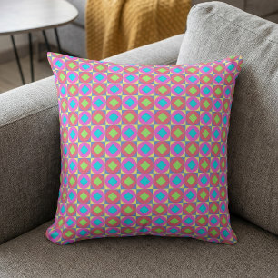 Levendig Geometrisch Abstract Psychedelisch Patroo Kussen