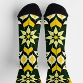 Levendig geometrisch bloemontwerp sokken (Top)