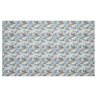 Levendig Geometrisch Golf Mozaïek Stof