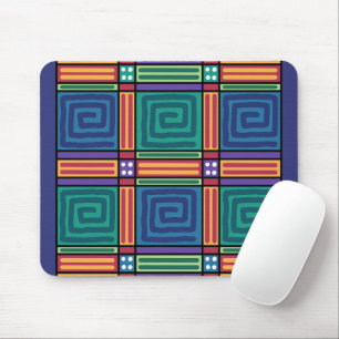 Levendig geometrisch patroon muismat
