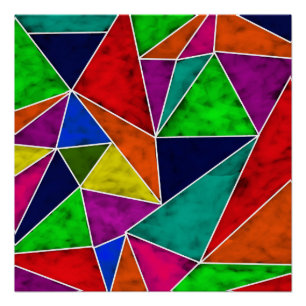 Levendig geometrisch patroon perfect poster