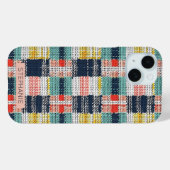 Levendig Geweven Plakken - Retro Boho Geruit Patro Case-Mate iPhone Case (Achterkant (horizontaal))