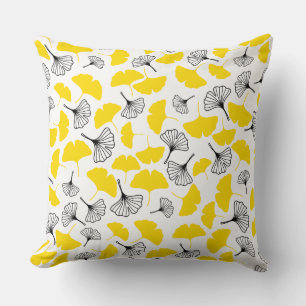 Levendig Ginkgo Biloba Botanische Kunstpatroon - G Kussen