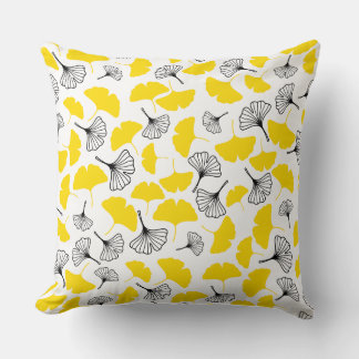 Levendig Ginkgo Biloba Botanische Kunstpatroon - G Kussen