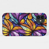 Levendig Glas in lood Floral: kleurrijk design Case-Mate iPhone Case (Achterkant (horizontaal))