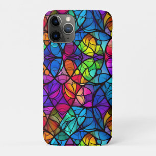 Levendig Glas in lood regenboogpatroon iPhone 11 Pro Hoesje