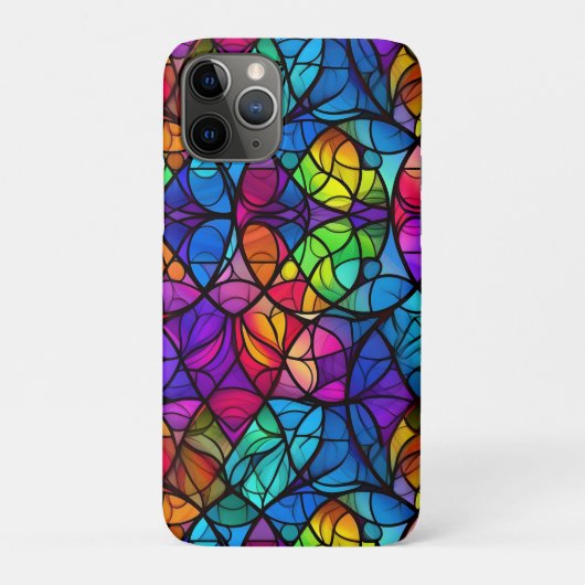 Levendig Glas in lood regenboogpatroon Case-Mate iPhone Case (Achterkant)