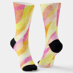 Levendig Golvend Abstract Patroon Sokken