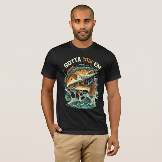 Levendig "Gotta Catch 'Em" T-shirt ontwerp (Voorkant volledig)