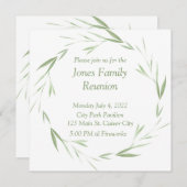 Levendig greenery gepersonaliseerde gezinsherenigi kaart (Voorkant / Achterkant)