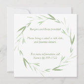 Levendig greenery gepersonaliseerde gezinsherenigi kaart (Achterkant)