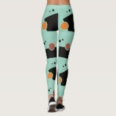 Levendig groen Abstract patroon Leggings (Achterkant)