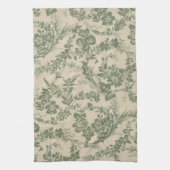 levendig groen bloemmotief theedoek (Verticaal)