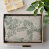  levendig groen bloemmotief tissuepapier (Geschenk)