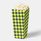 Levendig groen en grijs diamant geruit patroon bedankdoosjes (Popped)