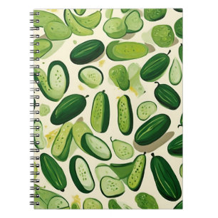 Levendig groen veggie patroon notitieboek