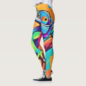 Levendig hagediskunstwerk leggings (Links)