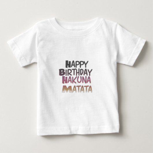 Levendig Happy Birthday Hakuna Matata Design (Voorkant)