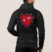 Levendig hart Kisses Mannen — Zip Hoodie (Achterkant)