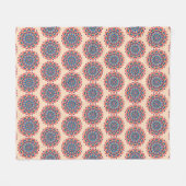 Levendig Hexcolor Mandala Fleece Deken (Voorkant (Horizontaal))