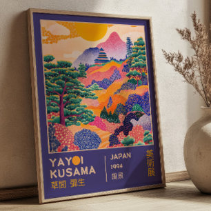 Levendig Japans Landschap Yayoi Kusama Tentoonstel Poster