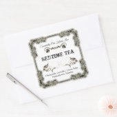 Levendig  kattenlabel vierkante sticker (Envelop)