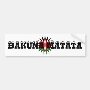 Levendig Keniaans vlagpatroon: een 18-sterren kuns Bumpersticker