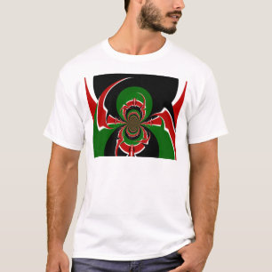 Levendig Keniaans vlagpatroon: een krachtige kunst T-shirt