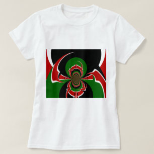 Levendig Keniaans vlagpatroon: een krachtige kunst T-shirt