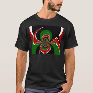Levendig Keniaans vlagpatroon: een krachtige kunst T-shirt