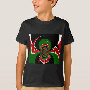 Levendig Keniaans vlagpatroon: een krachtige kunst T-shirt
