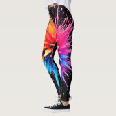 Levendig kleurenexplosieontwerp leggings (Links)