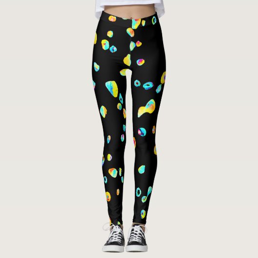 Levendig kleurenpatroon leggings (Voorkant)