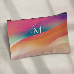 Levendig kleurrijk abstract eenvoudig monogram etui