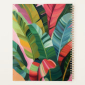 Levendig kleurrijk abstract schilderachtig tropisc planner (Achterkant)