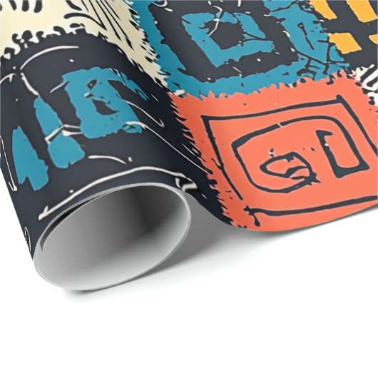 Levendig kleurrijk doospatroon (1) cadeaupapier (Rol Hoek)