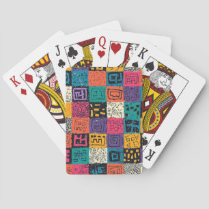 Levendig kleurrijk doospatroon (1) pokerkaarten