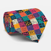 Levendig kleurrijk doospatroon (1) stropdas (Opgerold)
