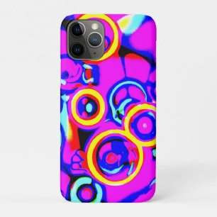 Levendig kleurrijk neonpatroon iPhone 11 pro hoesje