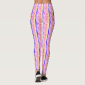Levendig kleurrijk zomers Abstract warmroze patroo Leggings (Achterkant)