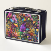 Levendig koraalrif met verschillende vissoorten (Achterkant)