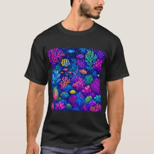Levendig koraalrif onderwater ecosysteem t-shirt