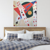 Levendig kubisme Kaarten geschilderd door Raphael Canvas Afdruk (Insitu (Slaapkamer))