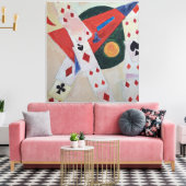 Levendig kubisme Kaarten geschilderd door Raphael Canvas Afdruk (Insitu (Woonkamer))