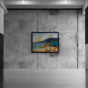 Levendig Kustlandschap Perfect Poster