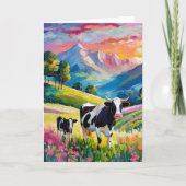 Levendig landelijk landschap met Koeien Kaart (Voorkant)