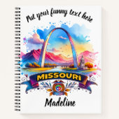 Levendig landschap in Kansas met zonnebloemen bij  Notitieboek (Voorkant)