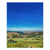 Levendig Landschap Schilderen van Rolling Hills Perfect Poster (Voorkant)