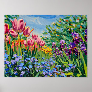 Levendig Lentewijd Landschapschilderij in Olieverf Poster