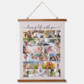 Levendig leven met You 24 Photo Masonry Grid Beige Hangend Wandkleed (Voorkant)